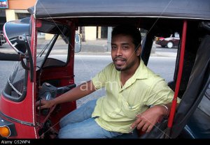 Portrait tuk tuk driver Colombo Sri Lanka